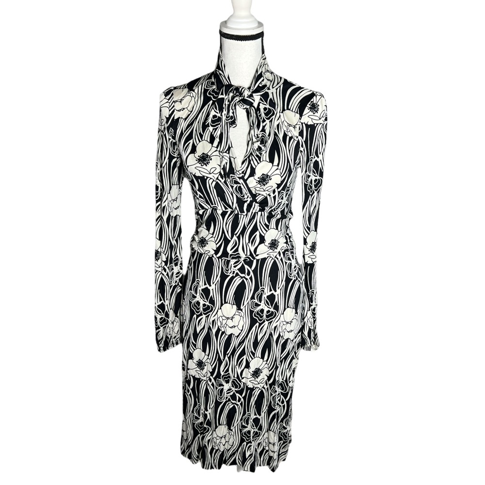 Banana republic long sleeve silk blend dress size medium